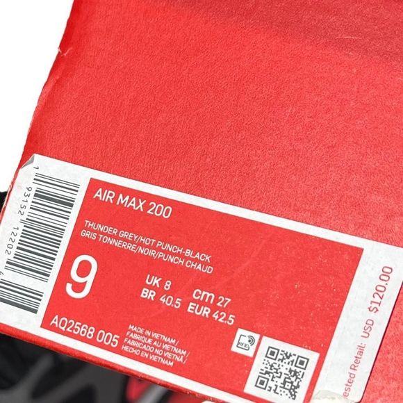 Nike Air Max 200 White Black Anthracite - Picture 10 of 10